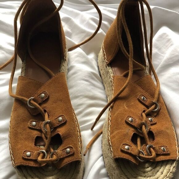 Marc Fisher Lace Up Flat Espadrille Sandal - Picture 3 of 6